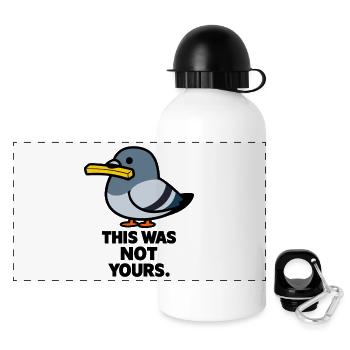 Petty Crime Pigeon - Panoramic Thermal Bottle with Lid 500 ml - white - Front
