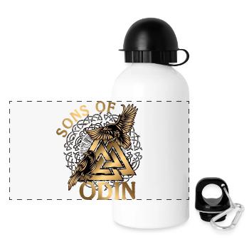 Sons of Odin - Panorama Trinkflasche mit Deckel 500 ml - Weiß - Vorne