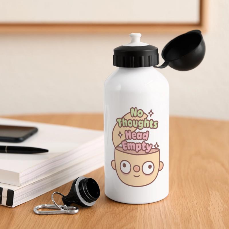 Funny Head No Thoughts Head Empty Meme Panoramic Thermal Bottle with Lid 500 ml