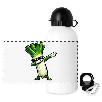 Dabbing leeks - Panoramic Thermal Bottle with Lid 500 ml - white - Front