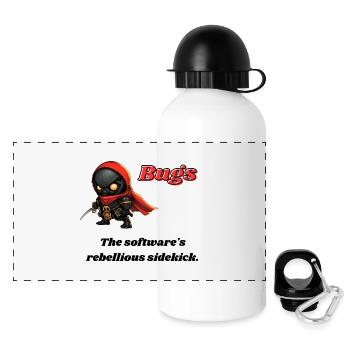 Bugs - The software's rebellious sidekick. - Panoramic Thermal Bottle with Lid 500 ml - white - Front