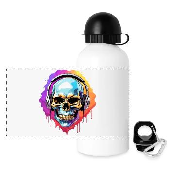 Headphones - Panoramic Thermal Bottle with Lid 500 ml - white - Front