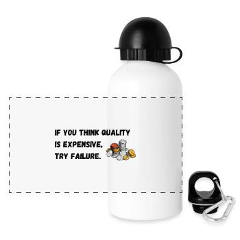 If you think quality's expensive, try failure. - Panoramic Thermal Bottle with Lid 500 ml - white - Front