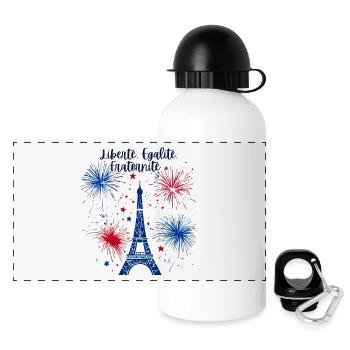 Liberty Equality Fraternity - Panoramic Thermal Bottle with Lid 500 ml - white - Front