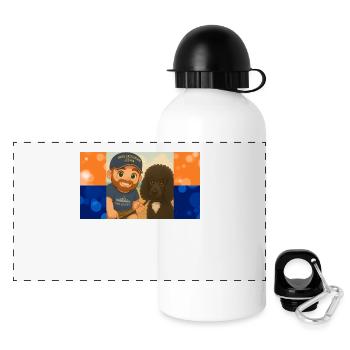 Senior Fluffy Research Assistant - Panoramic Thermal Bottle with Lid 500 ml - white - Front