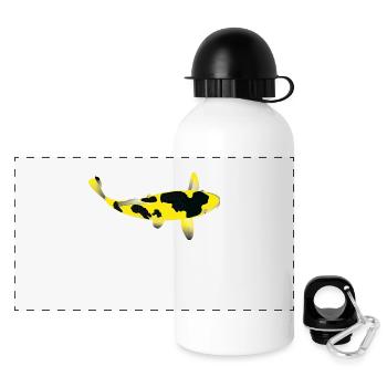 Koi Carp - Yellow and Black - Panoramic Thermal Bottle with Lid 500 ml - white - Front