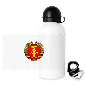 ddr ancienne ironie République mur allemand - Gourde panoramique avec couvercle 500 ml - blanc - Devant