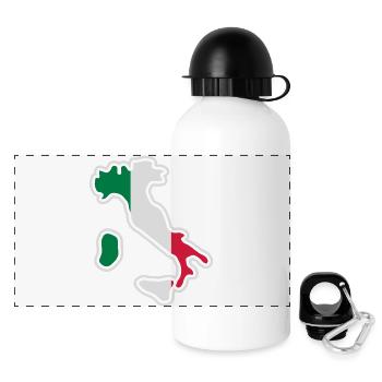 italy_map - Gourde panoramique avec couvercle 500 ml - blanc - Devant