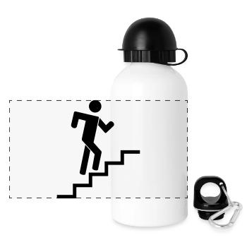 stairs runner - Gourde panoramique avec couvercle 500 ml - blanc - Devant
