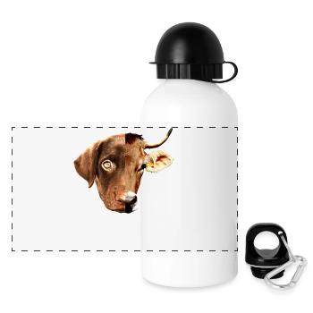 No Difference Pro Vegan Vegetan Tierschutz - Gourde panoramique avec couvercle 500 ml - blanc - Devant