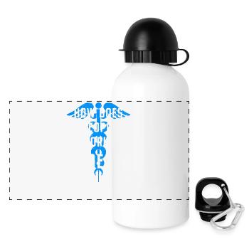 Anti Homöopathie How Homeopathy Work - It Doesn't - Panorama Trinkflasche mit Deckel 500 ml - Weiß - Vorne