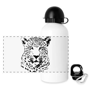 Leopard - Gourde panoramique avec couvercle 500 ml - blanc - Devant