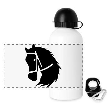 équitation - Gourde panoramique avec couvercle 500 ml - blanc - Devant