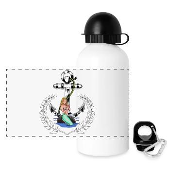 Maritim Nixe Anker Seafaring Laurel Wreath Seaing - Panoramic Thermal Bottle with Lid 500 ml - white - Front