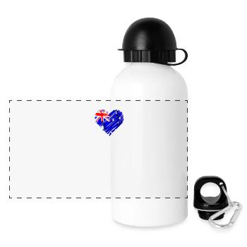 Sydney Skyline battement de coeur Australie drapeau coeur - Gourde panoramique avec couvercle 500 ml - blanc - Devant