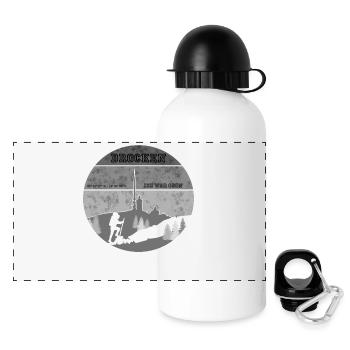 Ich geh Wandern - Brocken Harz - Panorama Trinkflasche mit Deckel 500 ml - Weiß - Vorne