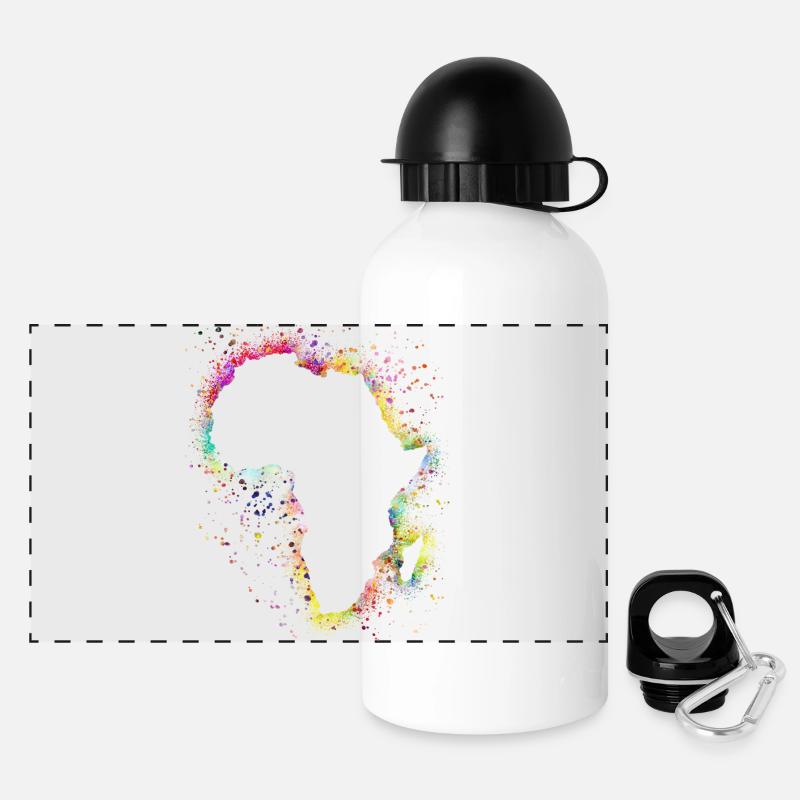 Africa - Panoramic Thermal Bottle with Lid 500 ml - white