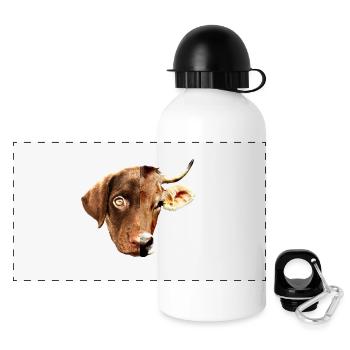 Der Unterschied Ist Deine Wahrnehmung Vegan Hund - Panorama Trinkflasche mit Deckel 500 ml - Weiß - Vorne