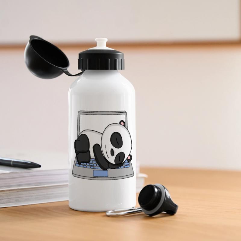 Computer Nerd Programmierer Herren Geschenk Panorama Trinkflasche mit Deckel 500 ml