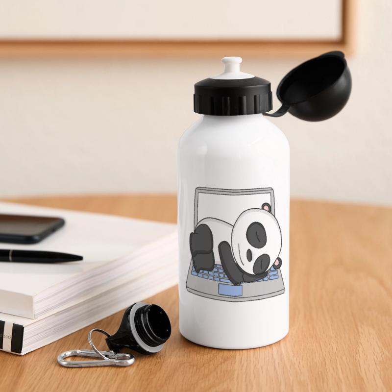 Computer Nerd Programmierer Herren Geschenk Panorama Trinkflasche mit Deckel 500 ml