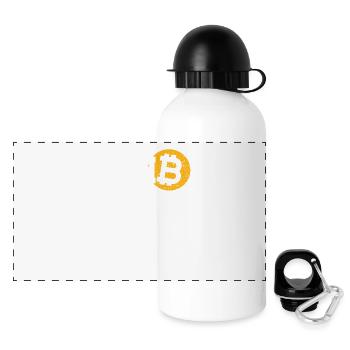 Bitcoin Plan B cryptocurrency BTC for Bitcoin fan - Panoramic Thermal Bottle with Lid 500 ml - white - Front