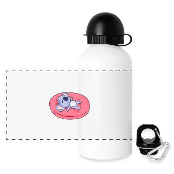 Koala Spruch lustig faul entspannen - Panorama Trinkflasche mit Deckel 500 ml - Weiß - Vorne
