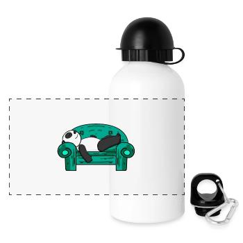 panda - Panoramic Thermal Bottle with Lid 500 ml - white - Front