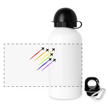 LGBT Plane - Panoramic Thermal Bottle with Lid 500 ml - white - Front