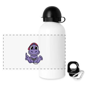 Second Baby Player 2 has entered the game - Panoramic Thermal Bottle with Lid 500 ml - white - Front