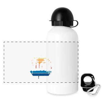 Ich Bin Es Leid Aufzuwachen Und Nicht Auf Mallorca - Panorama Trinkflasche mit Deckel 500 ml - Weiß - Vorne