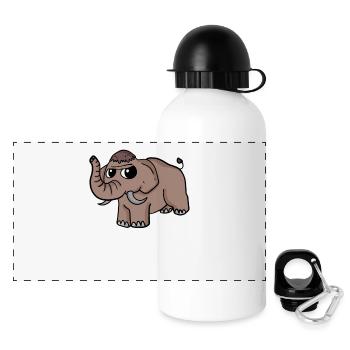 Mammouth doux - Gourde panoramique avec couvercle 500 ml - blanc - Devant