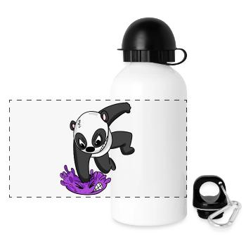 Panda Virus Combat - Gourde panoramique avec couvercle 500 ml - blanc - Devant