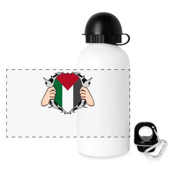 Palestine - Gourde panoramique avec couvercle 500 ml - blanc - Devant