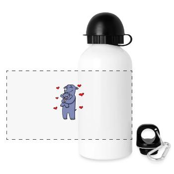 Vatertag - erster Vatertag - Panorama Trinkflasche mit Deckel 500 ml - Weiß - Vorne