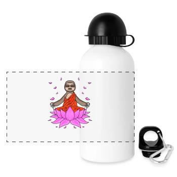 Yoga Namaste Sloth - Panoramic Thermal Bottle with Lid 500 ml - white - Front