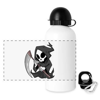 Grim Reaper with Scythe - Panoramic Thermal Bottle with Lid 500 ml - white - Front