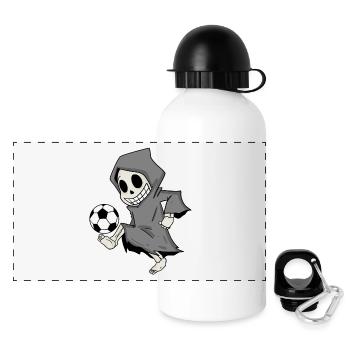 Grim Reaper with football - Panoramic Thermal Bottle with Lid 500 ml - white - Front