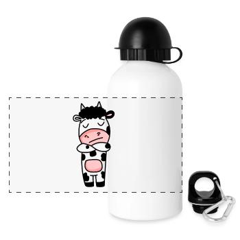 Cow - Panoramic Thermal Bottle with Lid 500 ml - white - Front