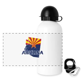 Arizona Bundesstaat Umriss Karte USA - Panorama Trinkflasche mit Deckel 500 ml - Weiß - Vorne