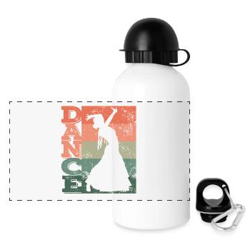 Flamenco Dancer Dance Flamenco Dress - Panoramic Thermal Bottle with Lid 500 ml - white - Front