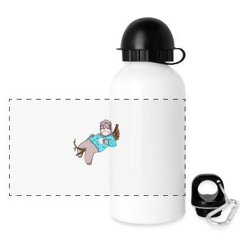 Neffe Onkel Geschenk - Panorama Trinkflasche mit Deckel 500 ml - Weiß - Vorne
