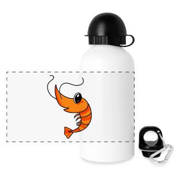 Shrimp shrimp - Panoramic Thermal Bottle with Lid 500 ml - white - Front