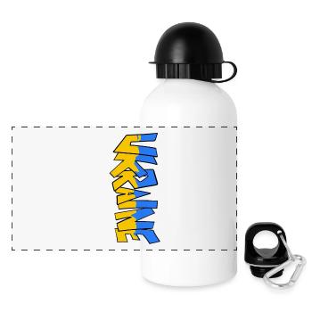 Ukraine - Panoramic Thermal Bottle with Lid 500 ml - white - Front