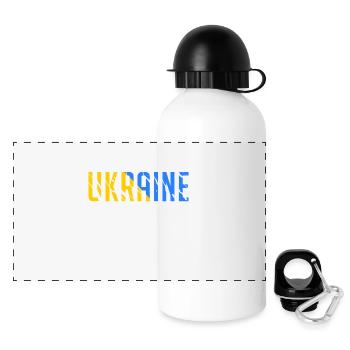 Ukraine - Panoramic Thermal Bottle with Lid 500 ml - white - Front
