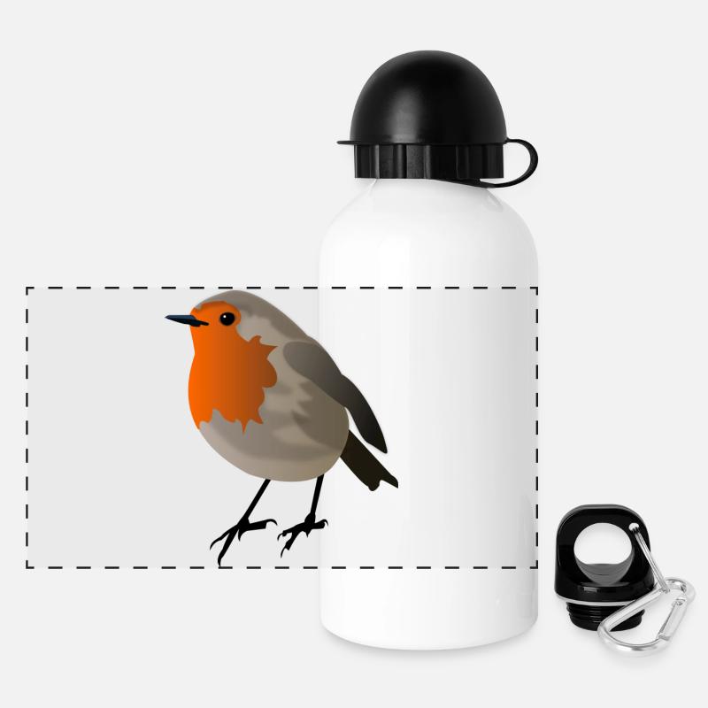 robin - Panoramic Thermal Bottle with Lid 500 ml - white