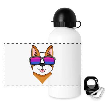 Bisexuel welsh Corgi Pembroke Dog Gift - Gourde panoramique avec couvercle 500 ml - blanc - Devant