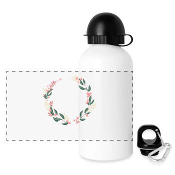 I Am Enough Ich Bin Genug Affirmation Achtsamkeit - Panorama Trinkflasche mit Deckel 500 ml - Weiß - Vorne