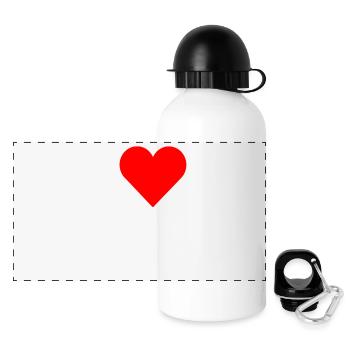 I Love Wochenende Wochenend Liebe Endlich Freitag - Panorama Trinkflasche mit Deckel 500 ml - Weiß - Vorne