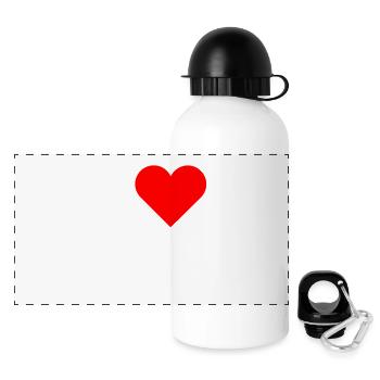 I Love Wochenende Wochenend Liebe Endlich Freitag - Panorama Trinkflasche mit Deckel 500 ml - Weiß - Vorne