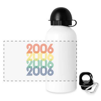 Cool Retro 2006, 17 Jahre alt, 17. Geburtstag Teens - Panorama Trinkflasche mit Deckel 500 ml - Weiß - Vorne